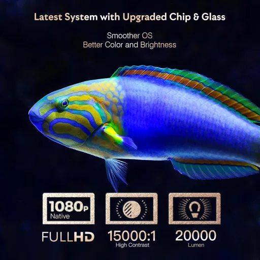 YEZMEK 4K Projektor 20000L Native 1080P WiFi Bluetooth Elektromos Fókusz 6D Keystone Korrekció Hordozható Házimozi