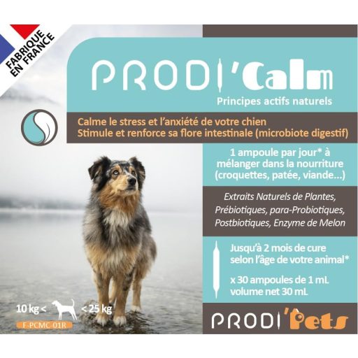 PRODIPETS Prodi'Calm Supliment Alimentar Antistres pentru Câini 30 Fiole
