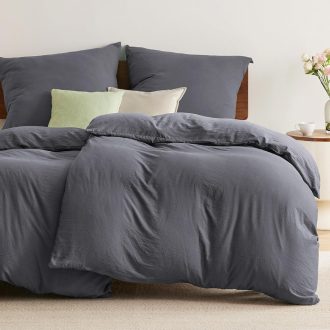   BEDSURE 4-dijelni set posteljine 135x200 cm antracit, mekan poput pamuka