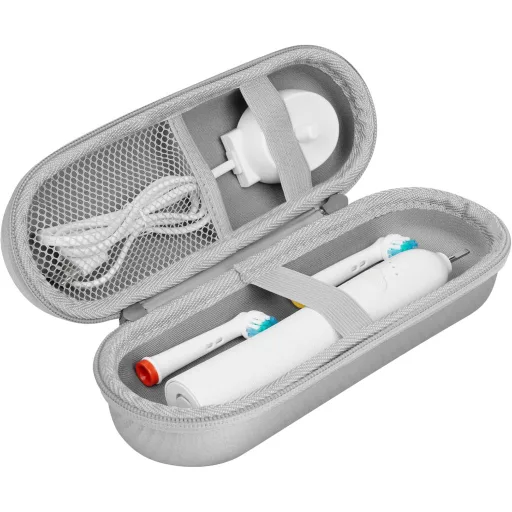 Toc pentru periuță de dinți electrică de călătorie LOPHE, cutie de depozitare portabilă, gri