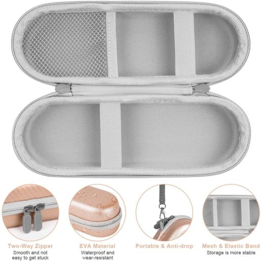 LOPHE Elektromos Fogkefe Tok Utazáshoz, Hordozható Védőtok Kiegészítőkkel Arany