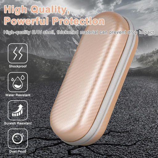 LOPHE Elektromos Fogkefe Tok Utazáshoz, Hordozható Védőtok Kiegészítőkkel Arany