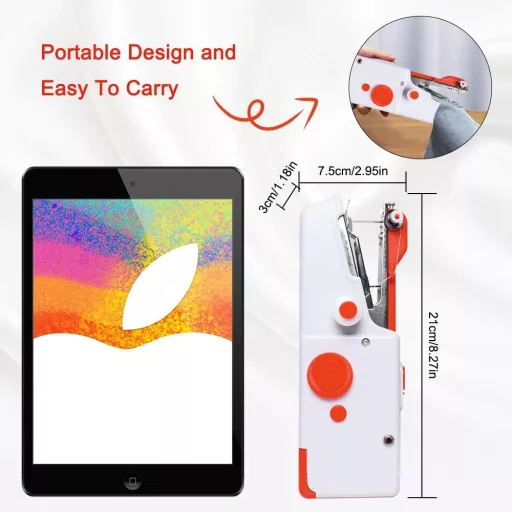 PiAEK Hordozható Elektromos Varrógép Mini Gyors Varráshoz Utazáshoz