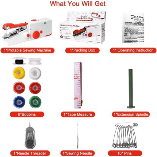 PiAEK Prijenosni Električni Šivaći Stroj Mini za Brzo Šivanje za Putovanja