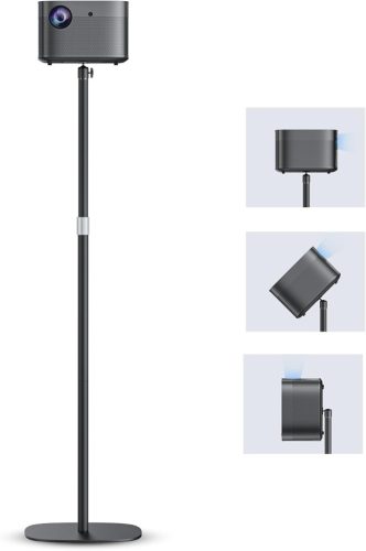 Stativ metalic pentru Proiector POLESTO, 50-125 cm, Bază metalică grea rotativă la 360°, Capacitate de încărcare 5 kg, Compatibil cu Proiectoare, Camere și Telefoane Mobile