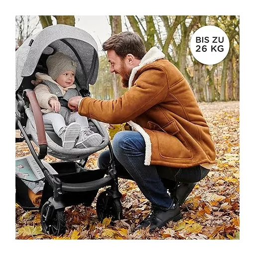 Kinderkraft XMOOV 3v1 Kombinovaný kočík I-SIZE 40-75cm so športovou časťou a autosedačkou, sivý