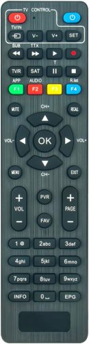ALLIMITY Univerzális Távirányító Humax Tivumax Lite HD-3801S2 HD-3601S2 HD-3800S2 HD-3600S2 Készülékekhez - Programozás Nélküli Infravörös V