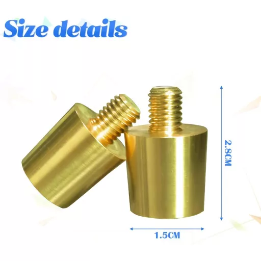 CGEAMDY 2db Autó Akkumulátor Saru Adapter Pozitív Negatív Sárgaréz