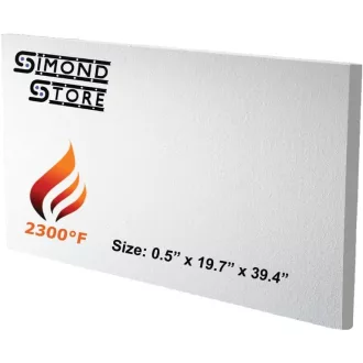   Simond Store Kerámia Szálcement Lap 2300F 1/2" 19,7x39,4cm Kemence Kályha