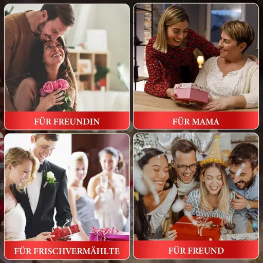 BOLEi Večná Ruža v Sklenenej Kupole s LED Osvetlením - Romantická Červená Umelá Kvetinová Dekorácia pre Ženy, Darček pre Manželku v Štýle Kráska a Zviera