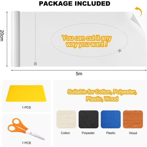 Bandă transparentă de protecție anti-zgârieturi Meloditrunk 20cm x 5m - Folie de protecție pentru mobilă, pentru pisici, câini, autoadezivă, îndepărtare fără urme, uz interior