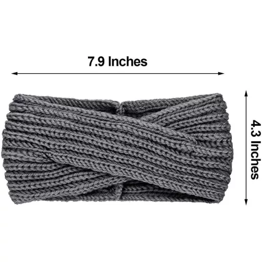 DRESHOW 4 darabos női téli fejpánt szett vastag kötött fülmelegítő meleg