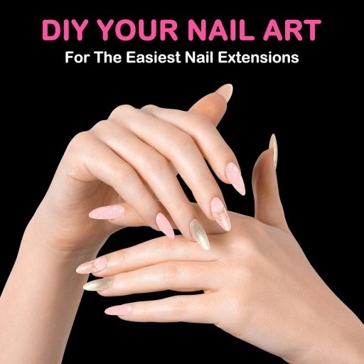 Diboniur Mandula Köröm Tipek 550db Gel Körmökhöz 11 Méret Teljes Fedés