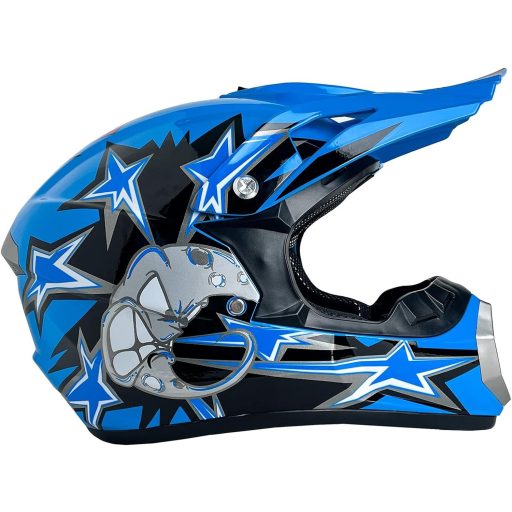 Cască Moto Cross Integrală MoHelmHui pentru Copii cu Carcasă ABS, Cască Enduro Dirt Bike cu Mănuși