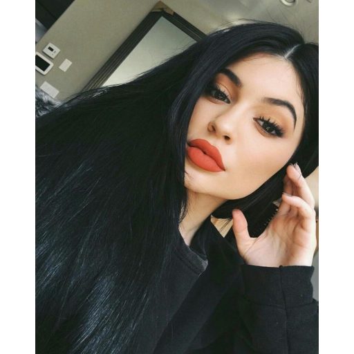 Juziviee hosszú fekete női paróka szintetikus jelmez karnevál Halloween