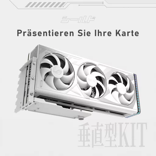 EZDIY-FAB Függőleges GPU Tartó PCIe 4.0 Riser Kábellel - 115mm Fehér Shield Sorozat RTX40 Kártyákhoz - Teljes PCIe Slotokhoz