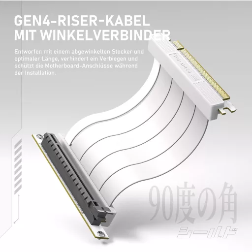 EZDIY-FAB Vertikális GPU Tartó ARGB Modullal és PCIe 4.0 Riser Kábellel - 115mm Fehér Videokártya Állvány RTX40 Sorozathoz