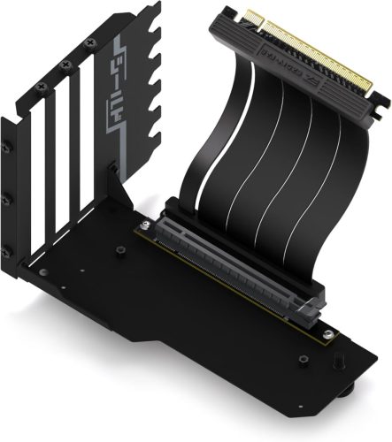 EZDIY-FAB Suport Vertical GPU cu Cablu Riser PCIe 4.0 - Extensie Flexibilă 115mm pentru Plăci RTX40 - Seria Black Shield