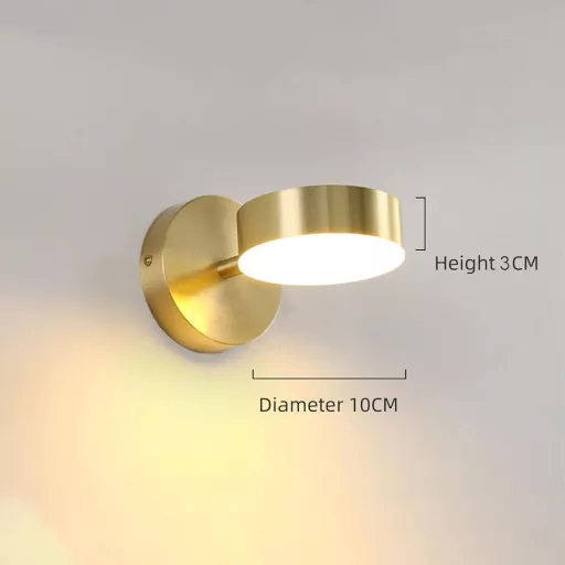 KRUIHAN LED Fali Lámpa 350° Forgó Modern Három Szín Hálószoba Nappali Fürdőszoba