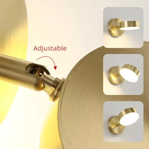 KRUIHAN LED Fali Lámpa 350° Forgó Modern Három Szín Hálószoba Nappali Fürdőszoba