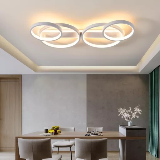 Lampă de plafon LED MYCUL, cu intensitate reglabilă, telecomandă și control prin aplicație, 48W