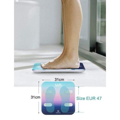 Healthkeep Bluetooth Személyi Mérleg 180kg, LED Kijelzővel iOS Android Apphoz