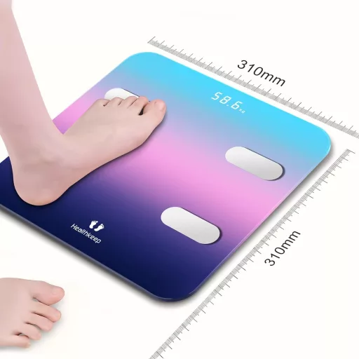 Cântar corporal inteligent Bluetooth Healthkeep 180kg, cu afișaj LED pentru aplicație iOS și Android
