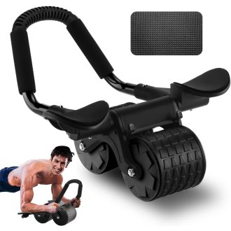   buvyuotu Hasizom Roller Könyöktámogatással és Automatikus Visszarugózással, Hasizom Edzőgép Páros Kerekekkel