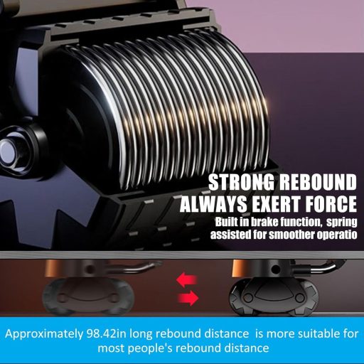 buvyuotu Hasizom Roller Könyöktámogatással és Automatikus Visszarugózással, Hasizom Edzőgép Páros Kerekekkel