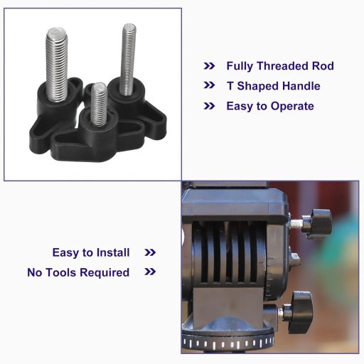 QUARKZMAN 2 bucăți M8x70mm Șurub cu cap în formă de T din oțel inoxidabil, cu strângere manuală pentru schimbare rapidă