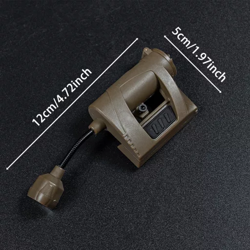 Gunyoo Taktikai Sisak Lámpa 4 Üzemmóddal - Zöld/Piros/Fehér/IR LED Hajlítható Nyakkal - Vadászathoz, Airsoft Játékhoz, Túrázáshoz