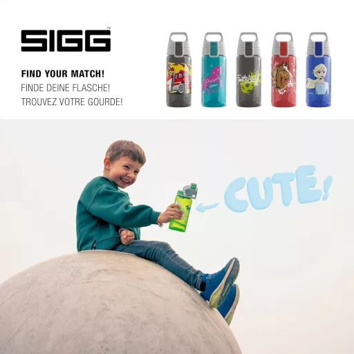Sticlă pentru copii SIGG Viva One 0,5L rezistentă la scurgeri, fără carbogazificare - 2 Builders, 2 ediție specială