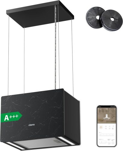 Ciarra sziget páraelszívó, Pinnacle Glass Smart, 48 cm, 700 m³/h, 4 teljesítményfokozat, érintésérzékelő