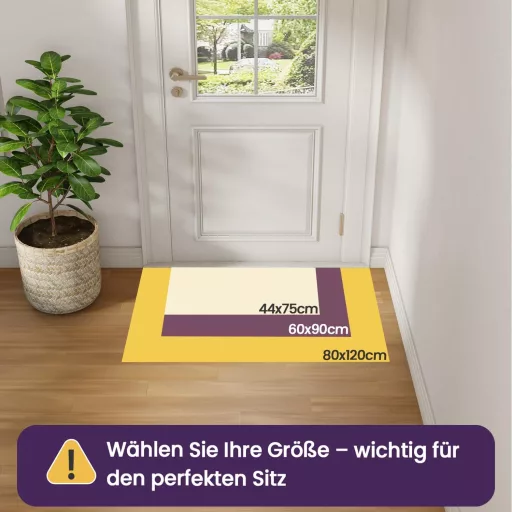 Covoraș de interior DEXI, 44x75 cm, antiderapant, absorbant de murdărie, preș lavabil pentru intrare, gri închis