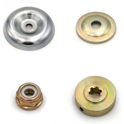 Kit piese de schimb pentru motocoasă Vivita - Set adaptor metalic 5 piese pentru fixarea cuțitului, compatibil cu motocoase pe benzină, mașini de tuns iarba și trimmere.