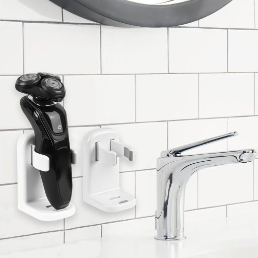 Linkidea Öntapadós Villanyborotva Tartó - Fúrás Nélküli Fürdőszobai Fali Tároló Philips Norelco 2400 és 7000 Sorozathoz, Fehér