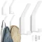 Kssvzz set od 6 bijelih skrivenih zidnih vješalica za kupaonicu i spavaću sobu