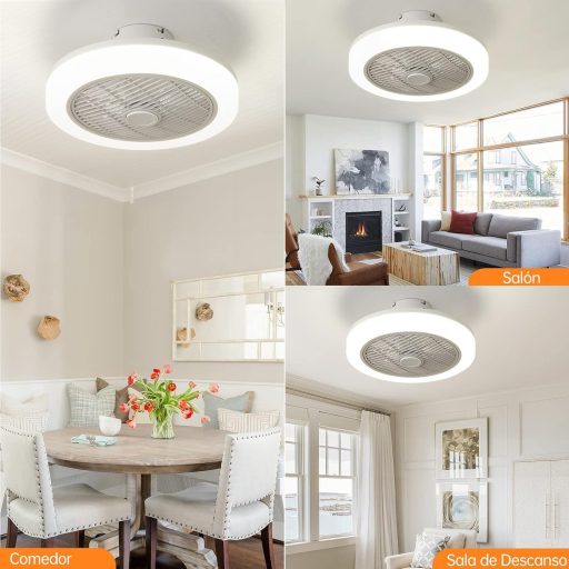 IZOWE RGB LED stropni ventilator 45cm s daljinskim upravljačem i prigušivom svjetiljkom