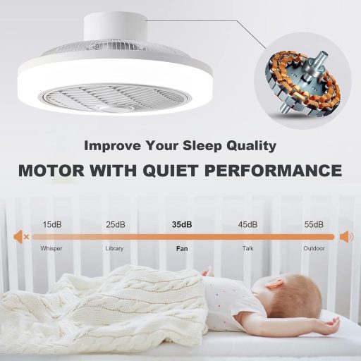 IZOWE RGB LED stropni ventilator 45cm s daljinskim upravljačem i prigušivom svjetiljkom