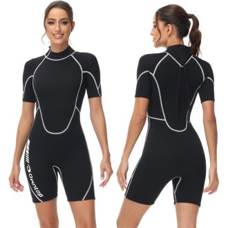   Owntop 3/2mm kratko odijelo od neoprena za plivanje Muško Žensko Stražnji patentni zatvarač za ronjenje Surfanje
