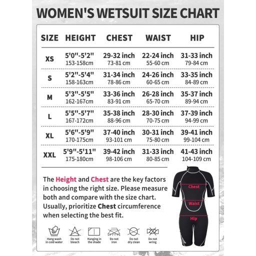 Owntop 3/2mm Shorty Neoprén Úszóruha Férfi Női Hátzipper Búvárkodáshoz Szörfözéshez