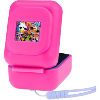   Gaga city Szilikon Tok Bitzee Digitális Kisállathoz - Rózsaszín Hordozható Fogantyúval - 2023-as Modellhez Kompatibilis Védőtok