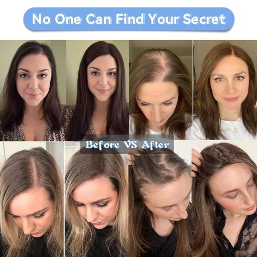 EMMOR Dámske príčesky z pravých vlasov, ručne viazané na švajčiarskej čipkovanej báze, rozmer 9x10 cm, dĺžka 30 cm, hnedé.