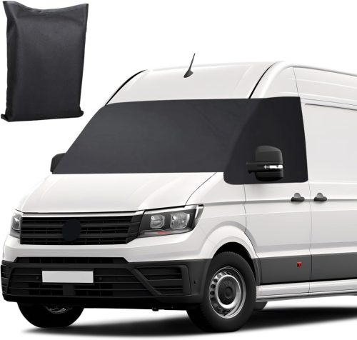 Soekodu Szélvédő Védőborítás VW Grand California 2018-2023 Lakóautókhoz - 600D Vízálló Hővédő Takaró Hó, Jég, Fagy és Por Ellen - Fekete