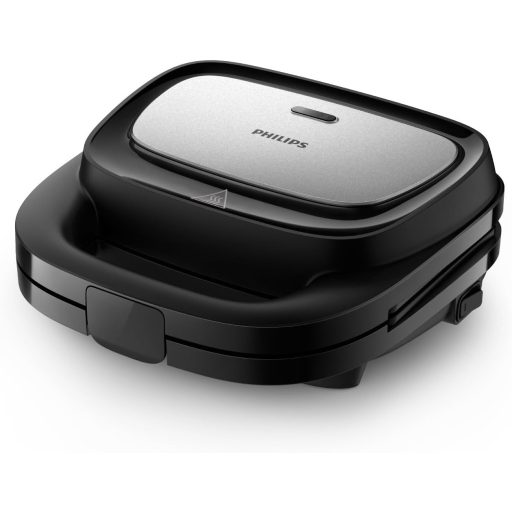 Philips Sandwichmaker 5000 750W Panini Grill Waffle Fekete/Ezüst