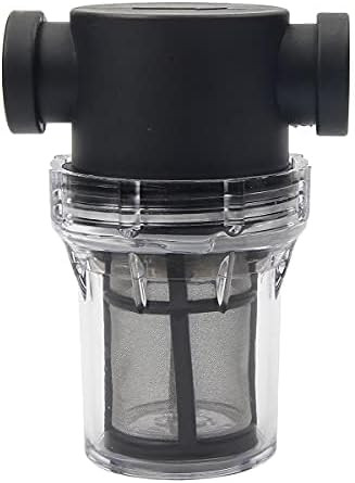 Filtru de apă 1/2 inch cu cartuș filtrant de 100 mesh din oțel inoxidabil - Pentru irigații de grădină, pompe, filtru fin lavabil