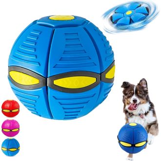   MagiSel Interaktív Kutyajáték Repülő Korong - Kék Frisbee Labda Minden Kutyafajtának, Hordozható Játékeszköz Háziállatoknak, 180g