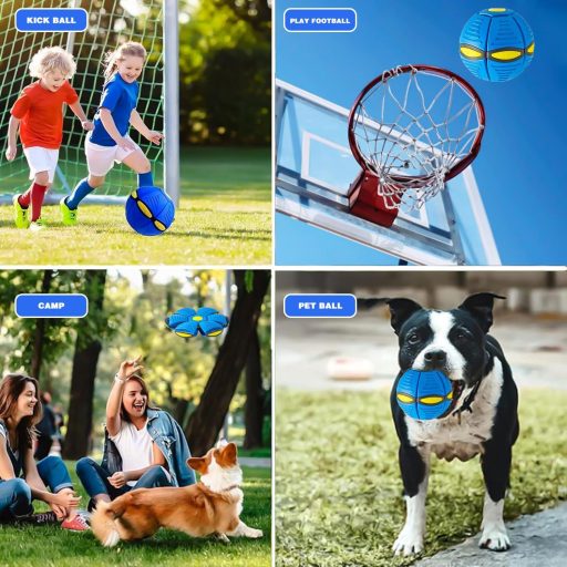 MagiSel Interaktív Kutyajáték Repülő Korong - Kék Frisbee Labda Minden Kutyafajtának, Hordozható Játékeszköz Háziállatoknak, 180g