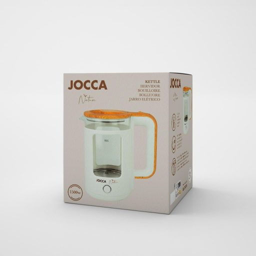 Jocca Nature Line Vízforraló 1,8L Boroszilikát Üveg 1500W Fehér