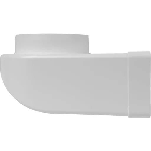 Repa Market Racord conductă plată-rotundă 90° 220x90mm - Diametru 125mm Ventilație Aer Condiționat Încălzire Răcire Plastic